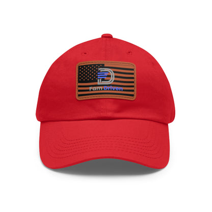 Dad Hat - Fam Driven with USA Flag Leather Patch