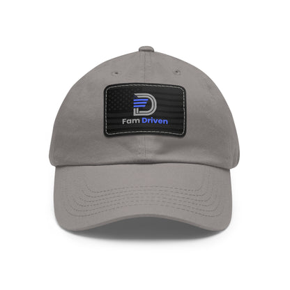 Dad Hat - Fam Driven with USA Flag Leather Patch