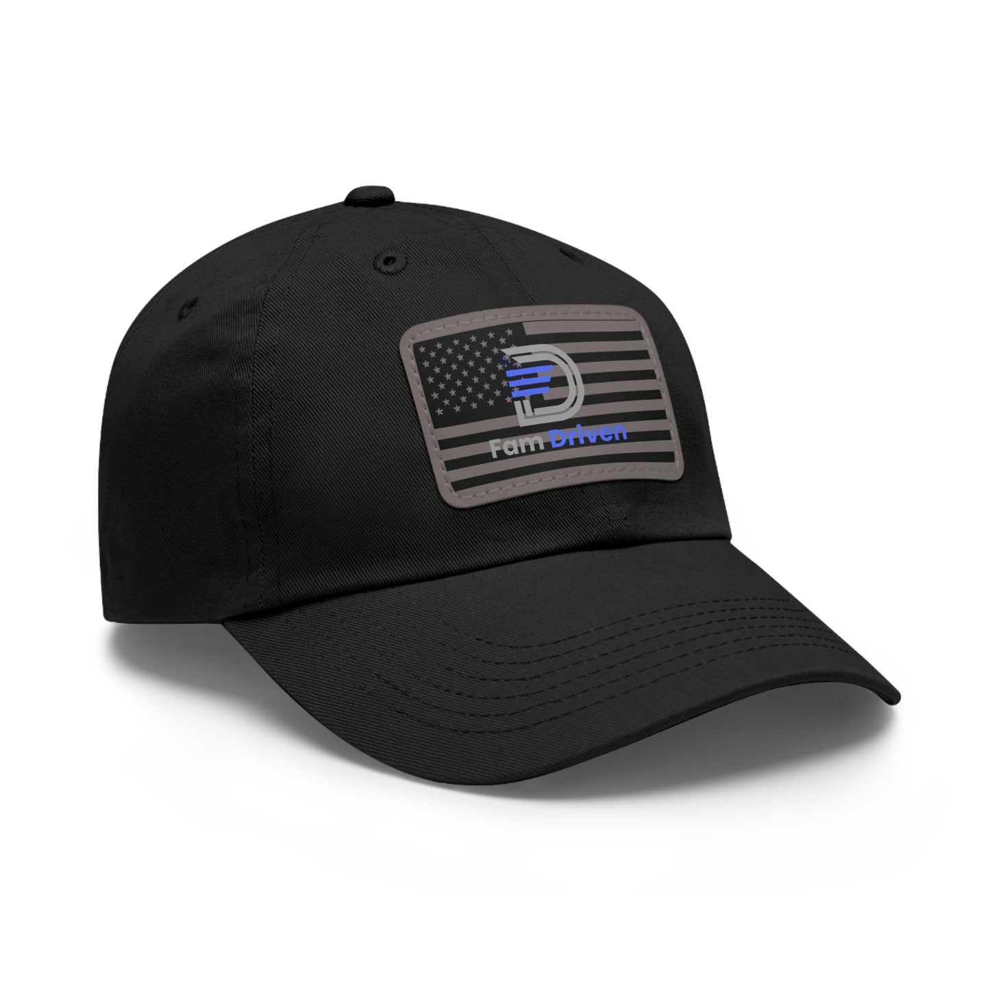 Dad Hat - Fam Driven with USA Flag Leather Patch