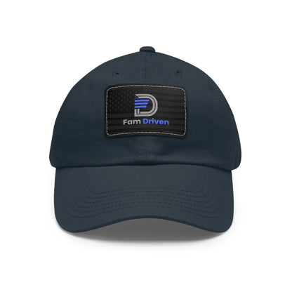 Dad Hat - Fam Driven with USA Flag Leather Patch